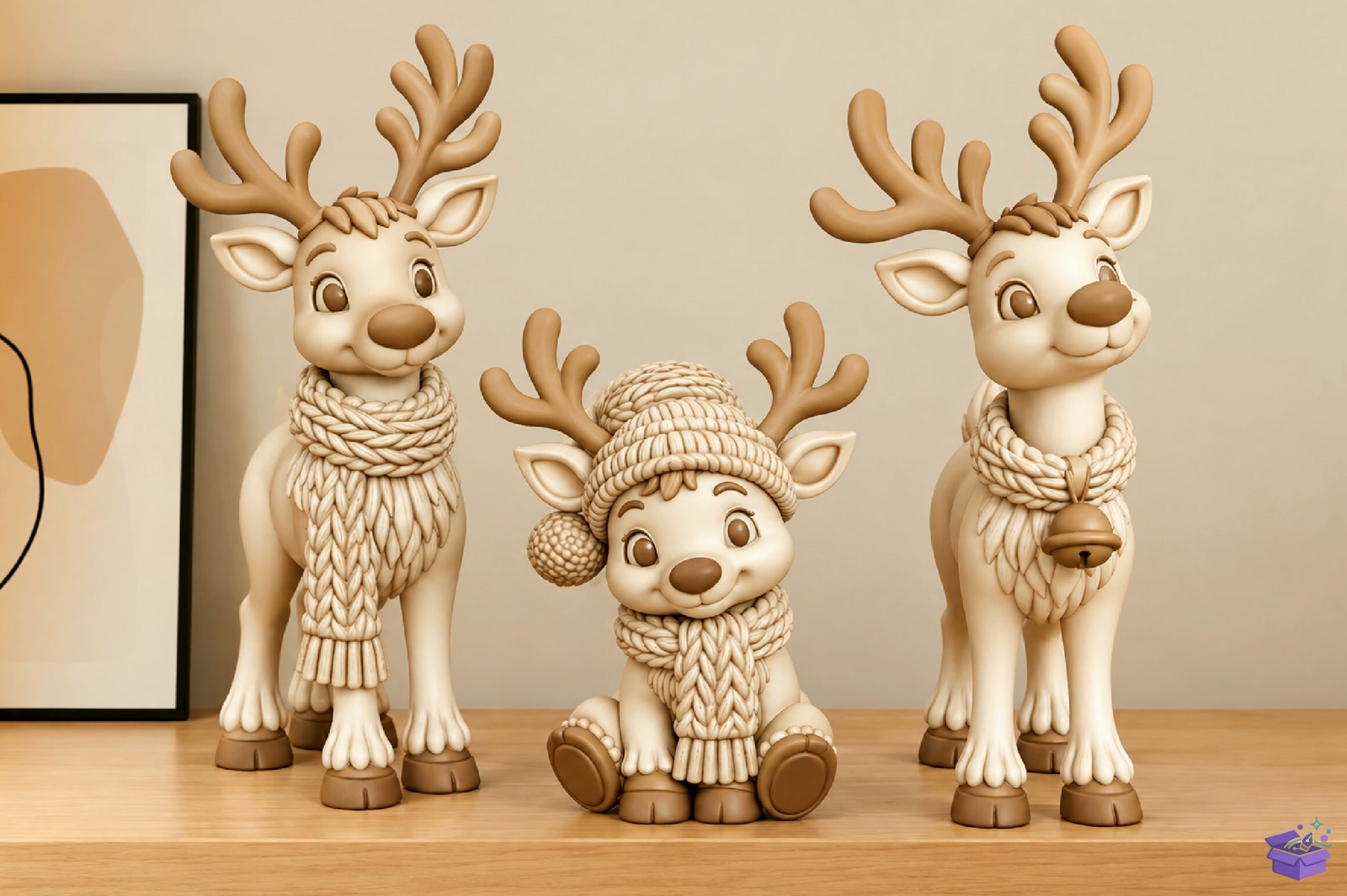 Yılbaşı Geyik Figurine 3D Baskı STL - 3D Baskı ve Model Dosyası (STL, OBJ, 3MF) - detaylı önizleme 3