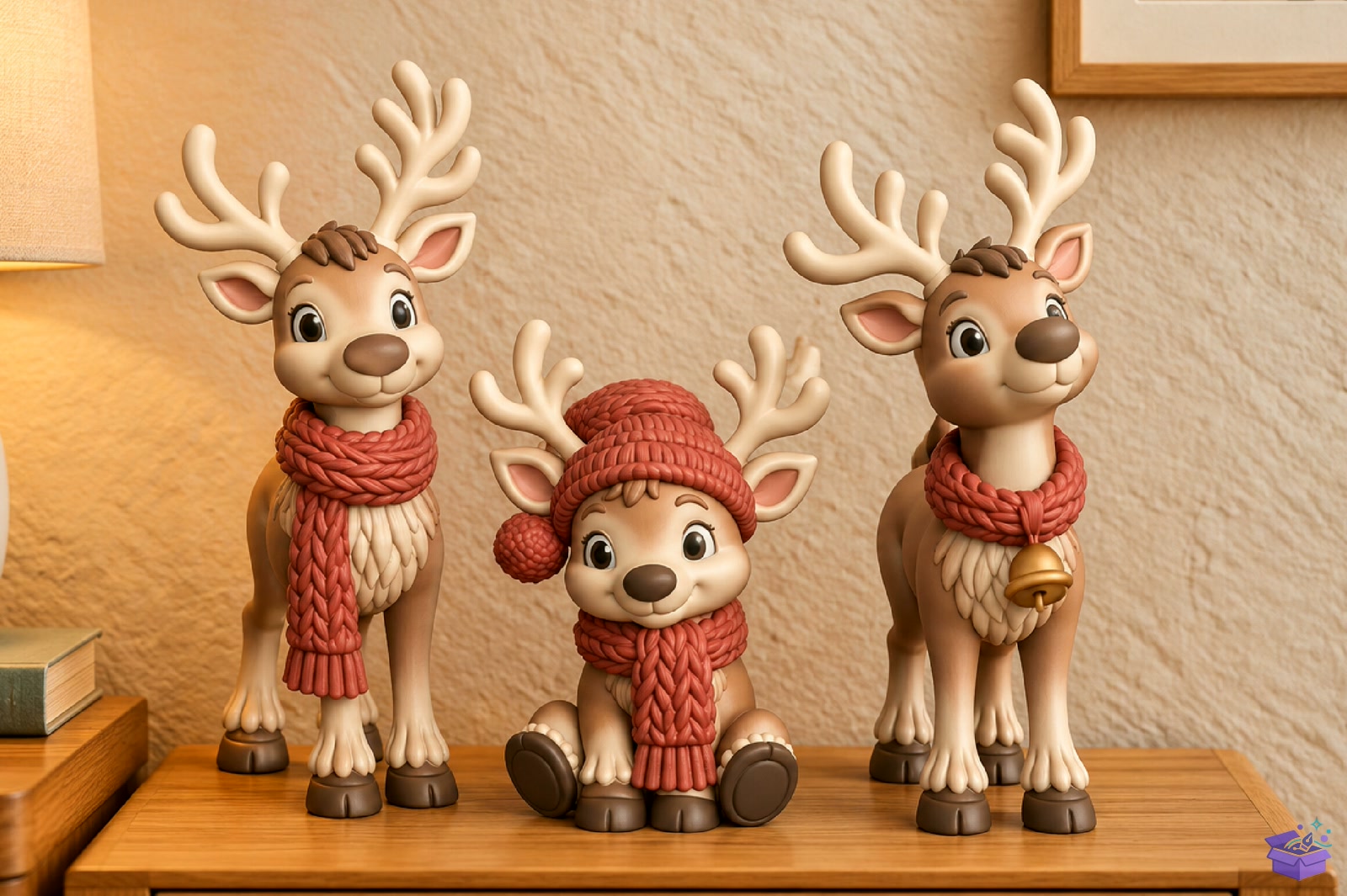 Yılbaşı Geyik Figurine 3D Baskı STL - 3D Baskı ve Model Dosyası (STL, OBJ, 3MF) - detaylı önizleme 4