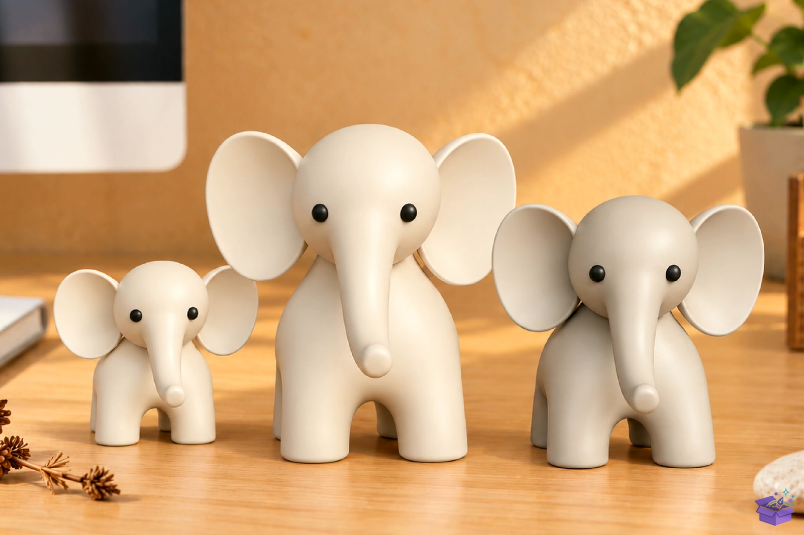 Cute Elephant Family STL 3D Baskı Model - 3D Baskı ve Model Dosyası (STL, OBJ, 3MF) - detaylı önizleme 4