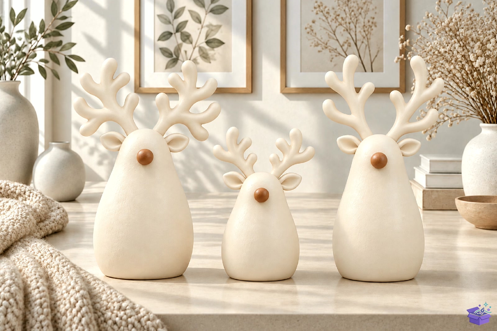 Ren Geyiği Family Yılbaşı Decor 3D Baskı - 3D Baskı ve Model Dosyası (STL, OBJ, 3MF) - detaylı önizleme 3