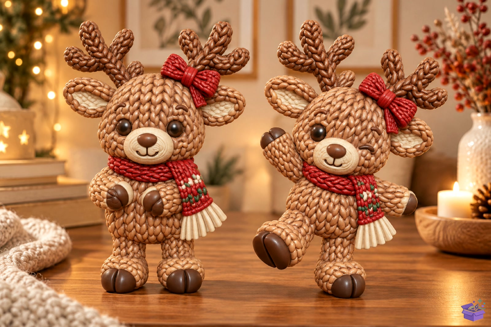 Cute Ren Geyiği Oyuncak Figurine 3D Baskı File - 3D Baskı ve Model Dosyası (STL, OBJ, 3MF) - detaylı önizleme 2