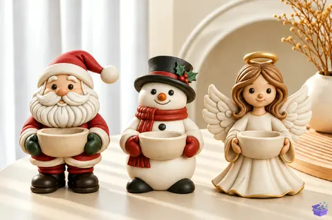 Yılbaşı Santa Snowman Angel 3D STL - 3D Baskı ve Model Dosyası (STL, OBJ, 3MF) - 3D Baskı  İndir (STL, OBJ, 3MF)