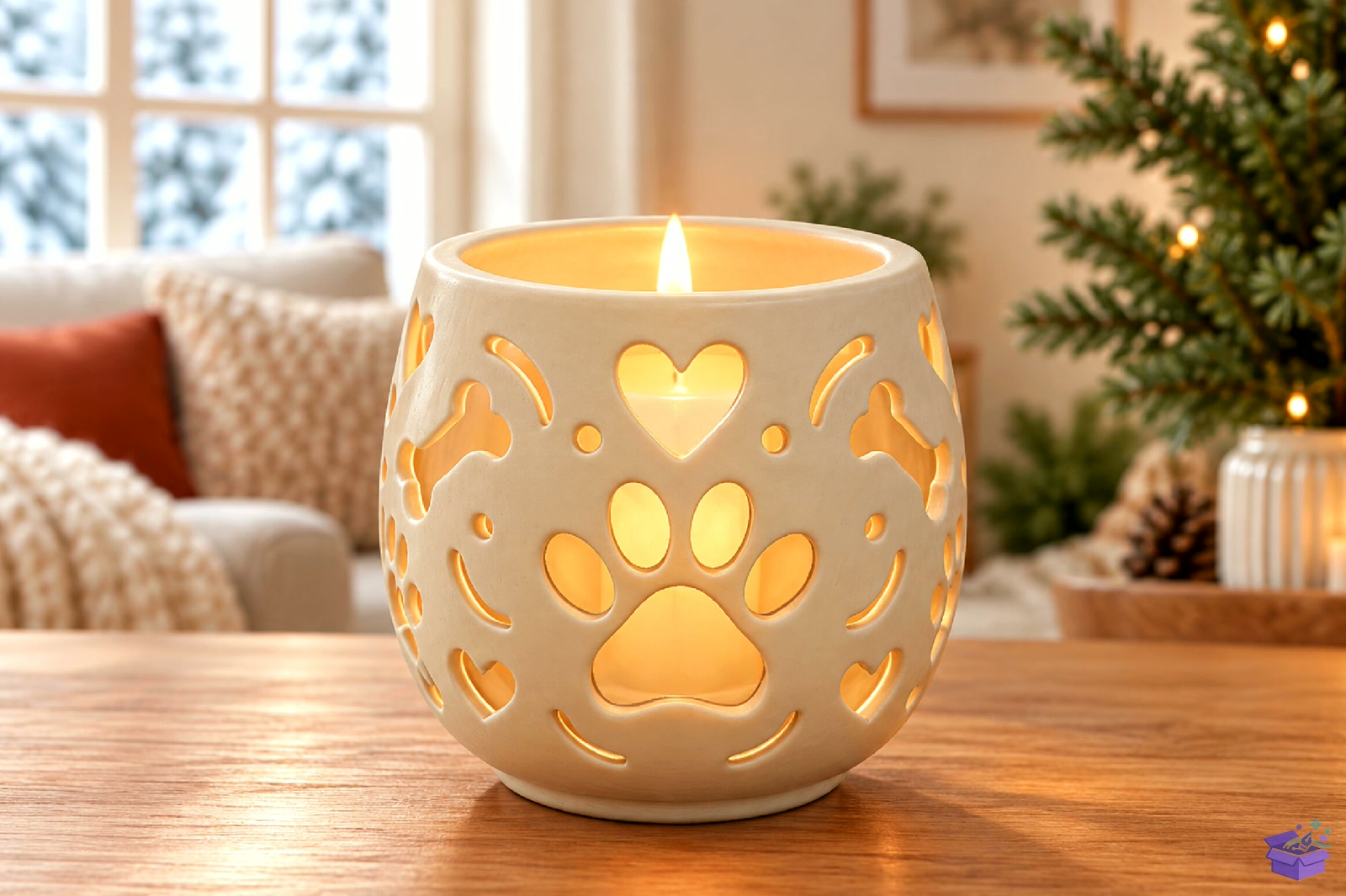 Köpek Paw Mumluk 3D Baskı Model - 3D Baskı ve Model Dosyası (STL, OBJ, 3MF) - detaylı önizleme 3