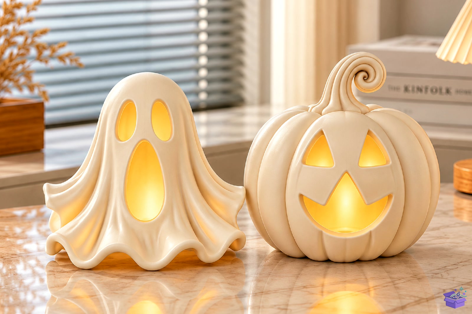 Cadılar Bayramı Ghost Pumpkin 3D STL Model - 3D Baskı ve Model Dosyası (STL, OBJ, 3MF) - detaylı önizleme 2