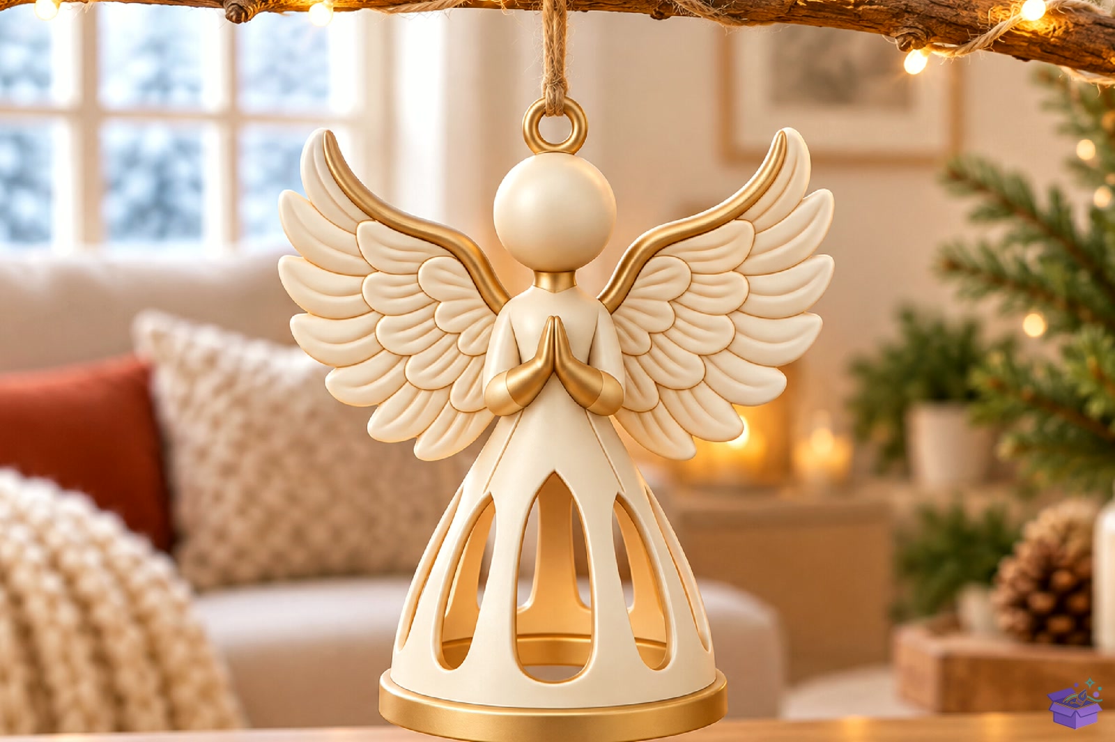 Angel Hanging Süs 3D Baskı STL - 3D Baskı ve Model Dosyası (STL, OBJ, 3MF) - detaylı önizleme 5