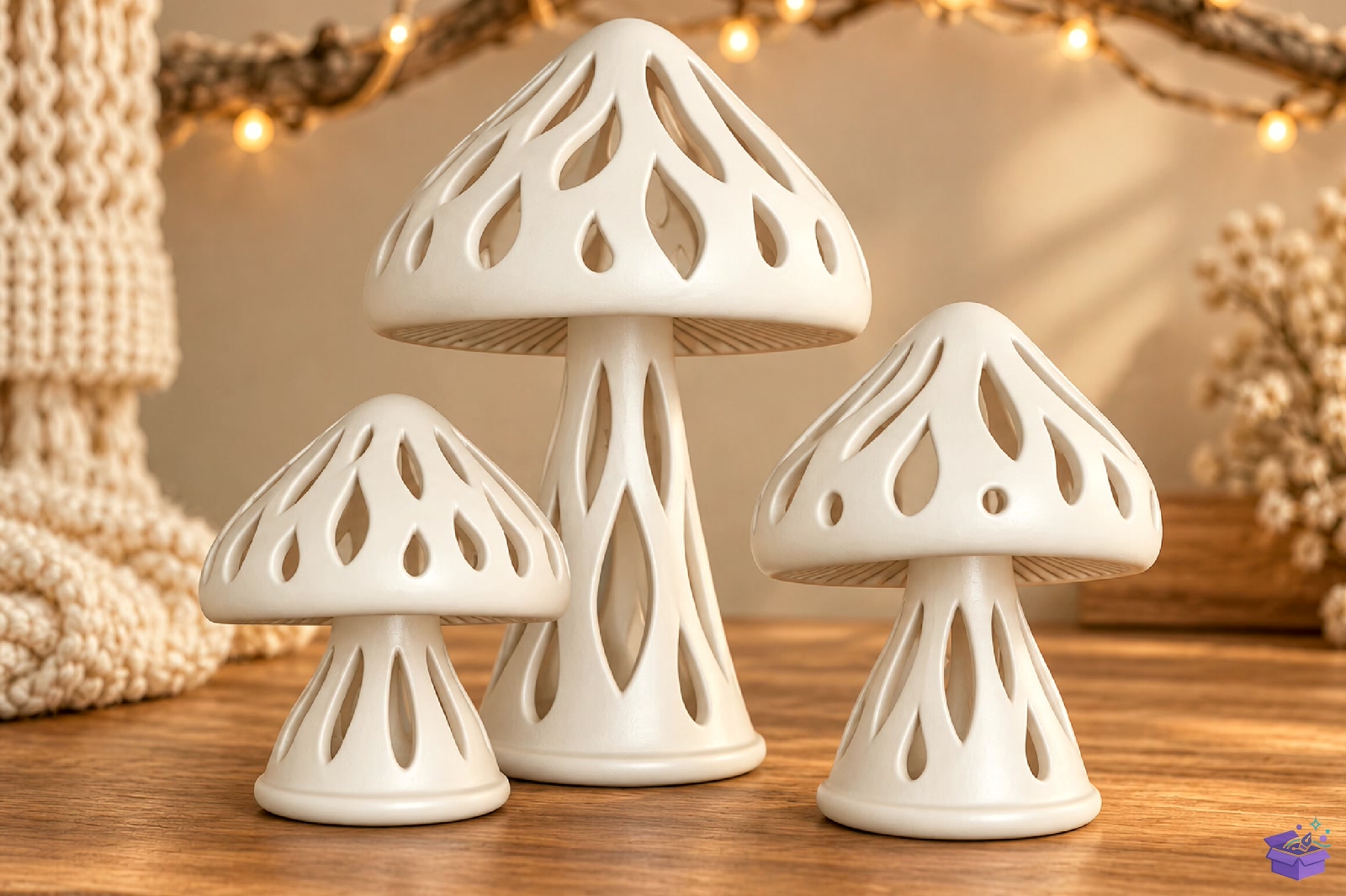 Mushroom Home Decor Model - 3D Baskı ve Model Dosyası (STL, OBJ, 3MF) - detaylı önizleme 4