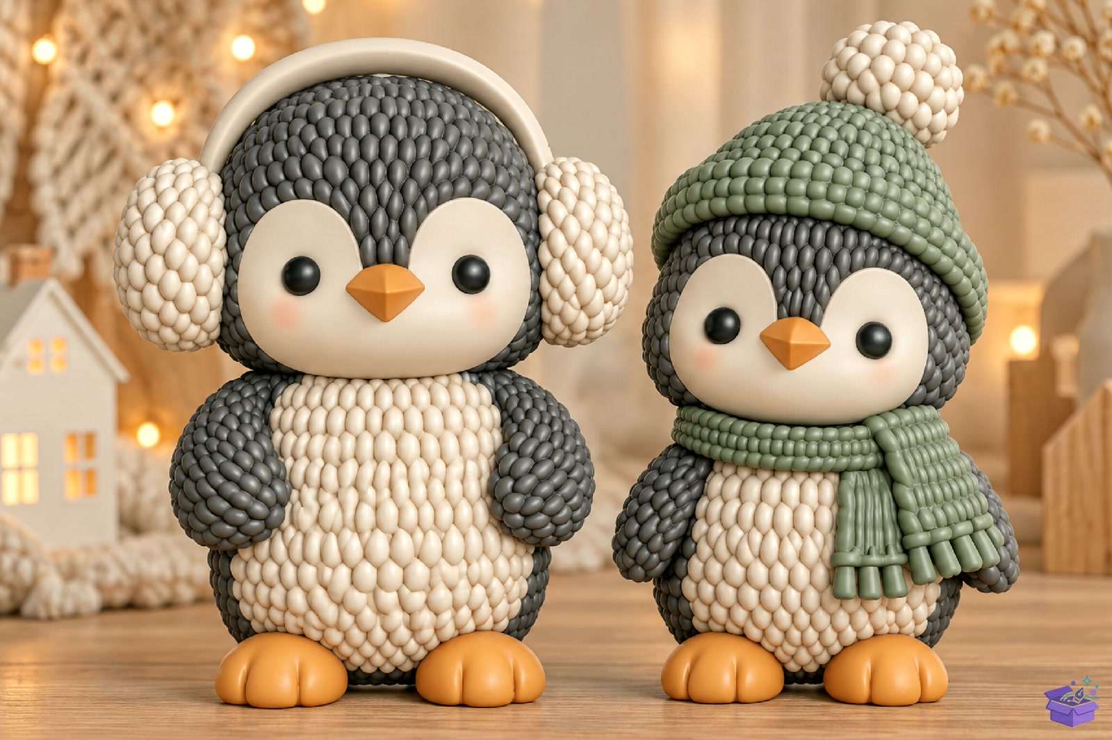 Yılbaşı Knitted Penguin 3D STL Model - 3D Baskı ve Model Dosyası (STL, OBJ, 3MF) - 3D Baskı  İndir (STL, OBJ, 3MF)
