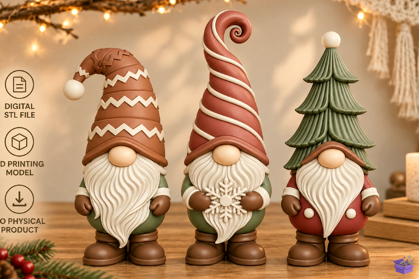 Cute Yılbaşı Gnome Printable STL - 3D Baskı ve Model Dosyası (STL, OBJ, 3MF) - detaylı önizleme 4