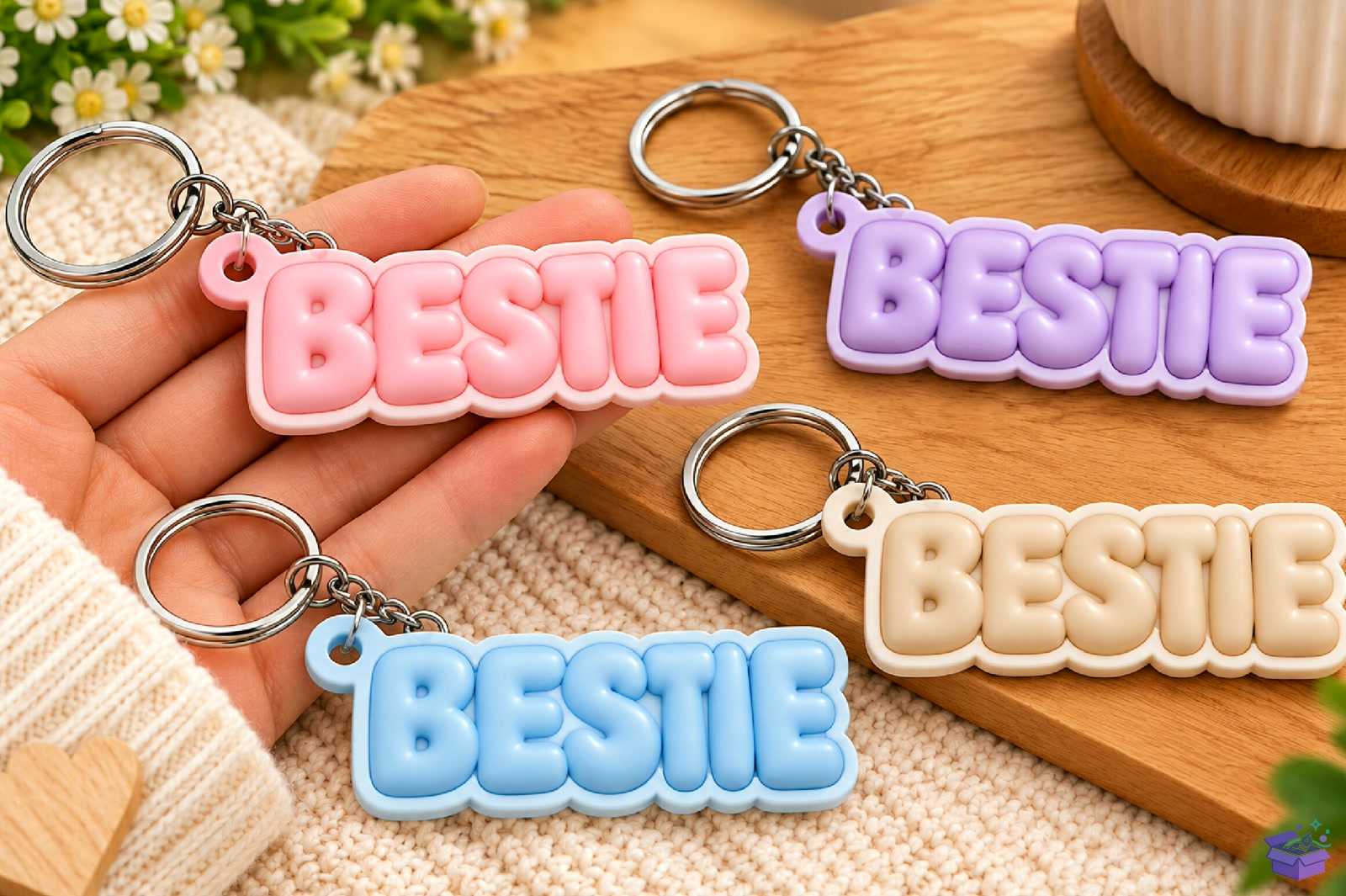 Bestie Friendship Anahtarlık Digital STL - 3D Baskı ve Model Dosyası (STL, OBJ, 3MF) - detaylı önizleme 5