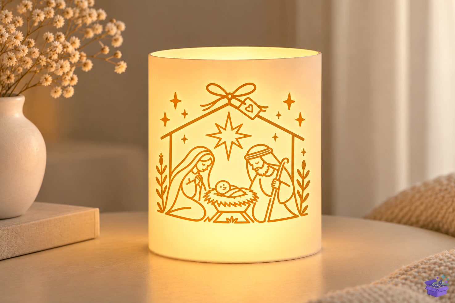 3D Baskı File Nativity Tealight Tutucu - 3D Baskı ve Model Dosyası (STL, OBJ, 3MF) - detaylı önizleme 2