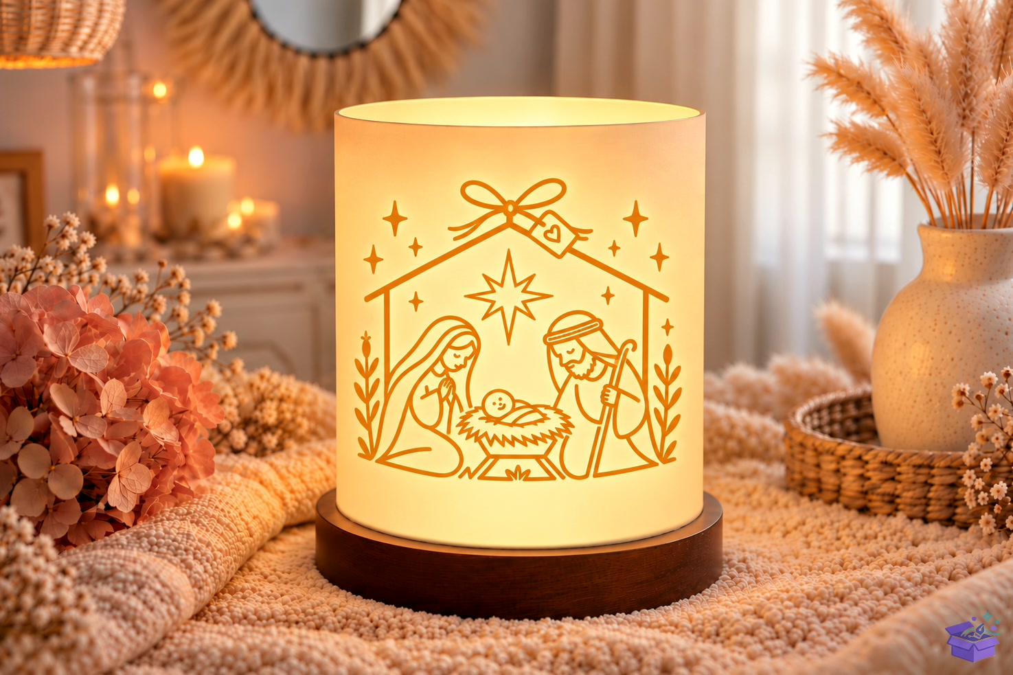 3D Baskı File Nativity Tealight Tutucu - 3D Baskı ve Model Dosyası (STL, OBJ, 3MF) - detaylı önizleme 3