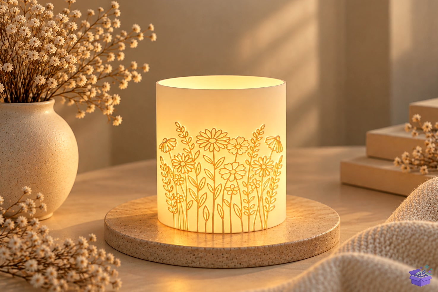 3D Baskı File Floral Tealight Tutucu - 3D Baskı ve Model Dosyası (STL, OBJ, 3MF) - detaylı önizleme 3
