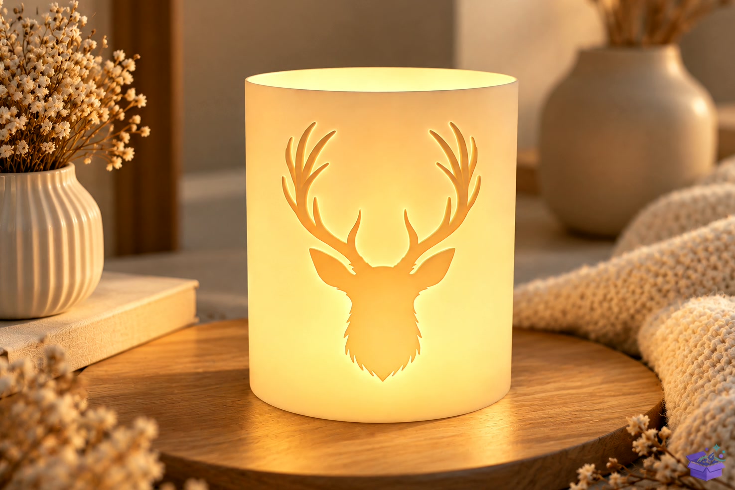 3D Baskı File Tealight Tutucu Geyik STL - 3D Baskı ve Model Dosyası (STL, OBJ, 3MF) - detaylı önizleme 3