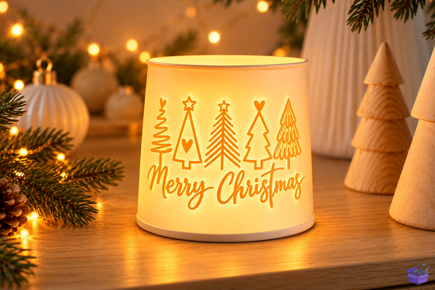3D Baskı Yılbaşı Tealight Tutucu STL - 3D Baskı ve Model Dosyası (STL, OBJ, 3MF) - detaylı önizleme 2