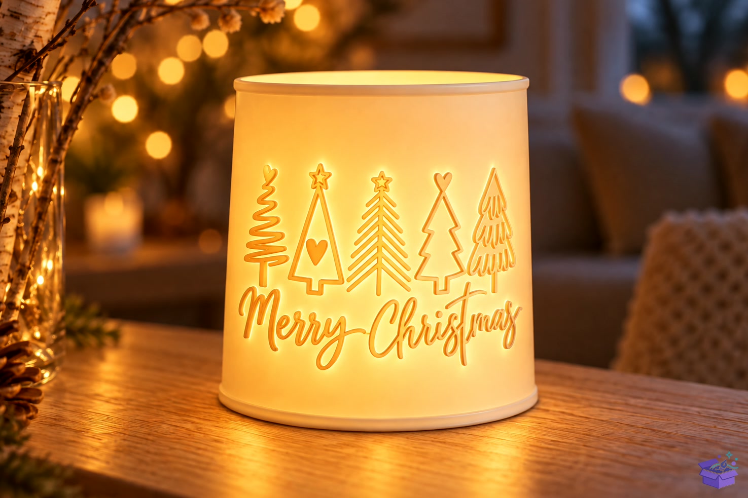 3D Baskı Yılbaşı Tealight Tutucu STL - 3D Baskı ve Model Dosyası (STL, OBJ, 3MF) - detaylı önizleme 3