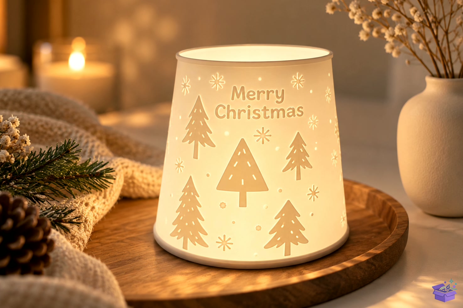 Yılbaşı Ağacı Tealight Fener STL - 3D Baskı ve Model Dosyası (STL, OBJ, 3MF) - detaylı önizleme 2