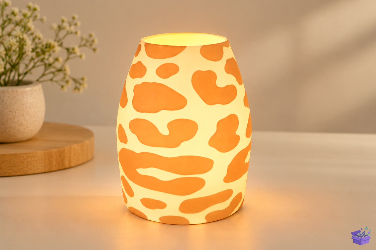 Leopard Print Tealight Tutucu STL - 3D Baskı ve Model Dosyası (STL, OBJ, 3MF) - detaylı önizleme 2