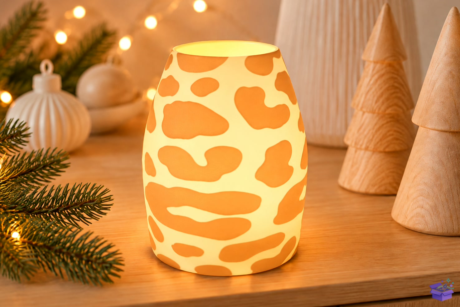 Leopard Print Tealight Tutucu STL - 3D Baskı ve Model Dosyası (STL, OBJ, 3MF) - detaylı önizleme 4