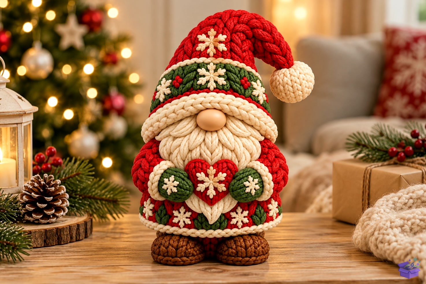 Knitted Yılbaşı Gnome 3D STL File - 3D Baskı ve Model Dosyası (STL, OBJ, 3MF) - detaylı önizleme 2