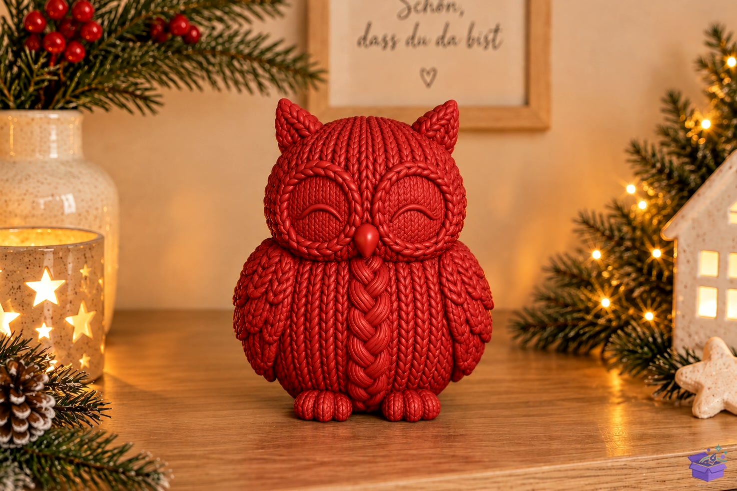 Cute Knitted Owl Fall Decor - 3D Baskı ve Model Dosyası (STL, OBJ, 3MF) - detaylı önizleme 4