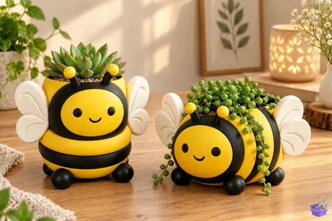 Bee Saksı Tasarımı STL Pot - 3D Baskı ve Model Dosyası (STL, OBJ, 3MF) - 3D Baskı  İndir (STL, OBJ, 3MF)