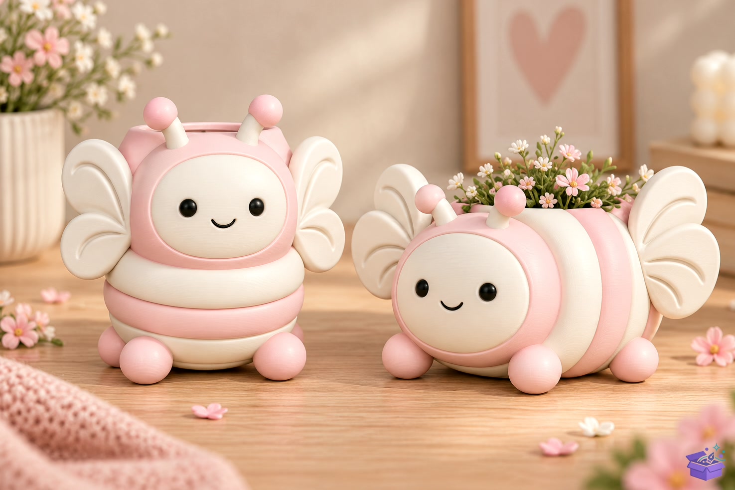 Bee Saksı Tasarımı STL Pot - 3D Baskı ve Model Dosyası (STL, OBJ, 3MF) - detaylı önizleme 4