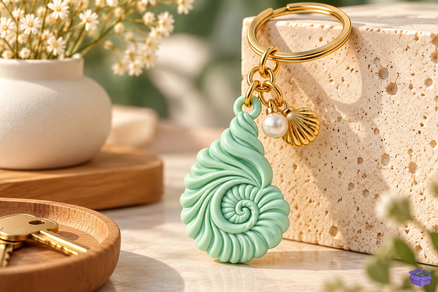Seashell Küpe Takı Aksesuar - 3D Baskı ve Model Dosyası (STL, OBJ, 3MF) - detaylı önizleme 3