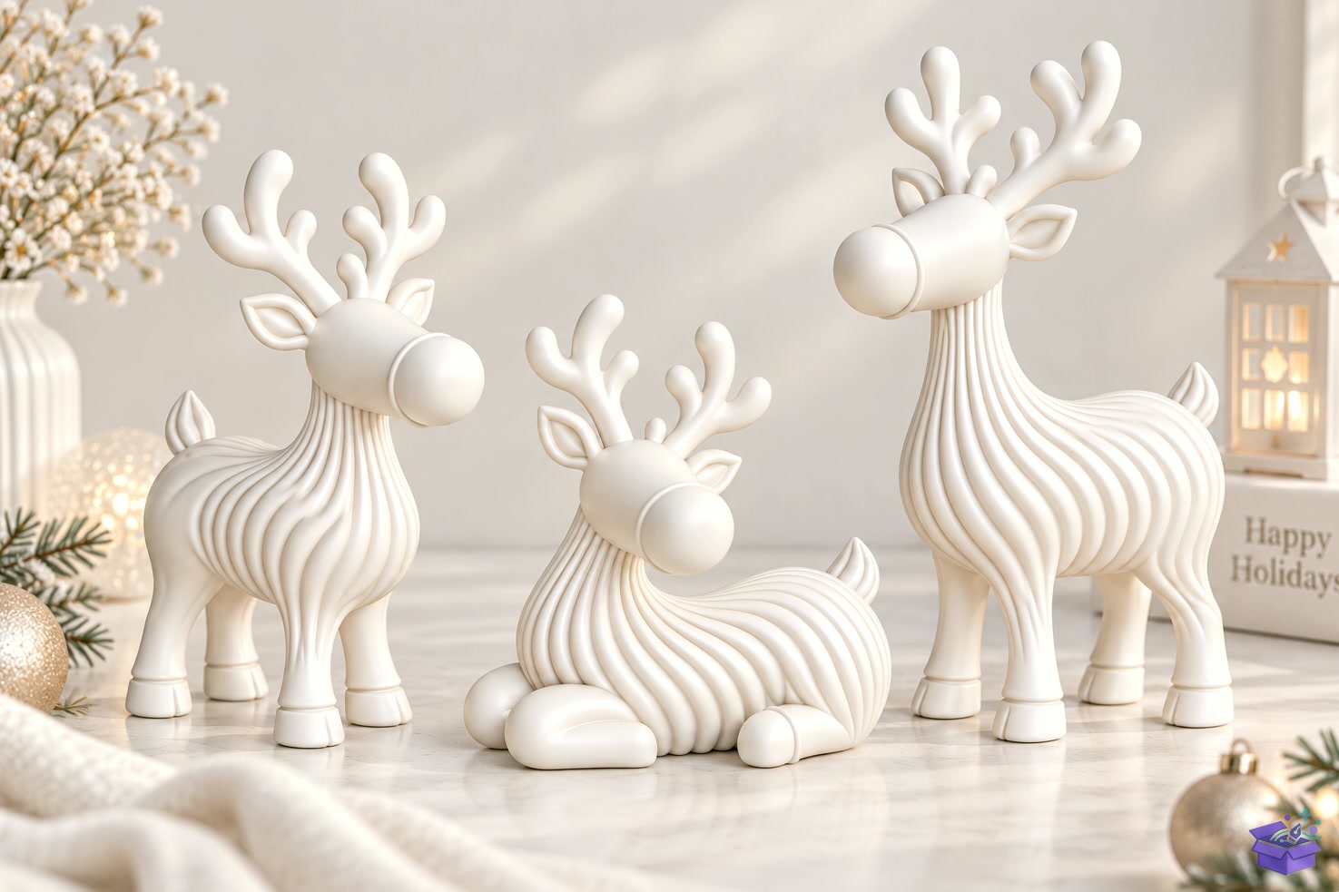 3D Printed Minimal Ren Geyiği Figurine - 3D Baskı ve Model Dosyası (STL, OBJ, 3MF) - detaylı önizleme 4