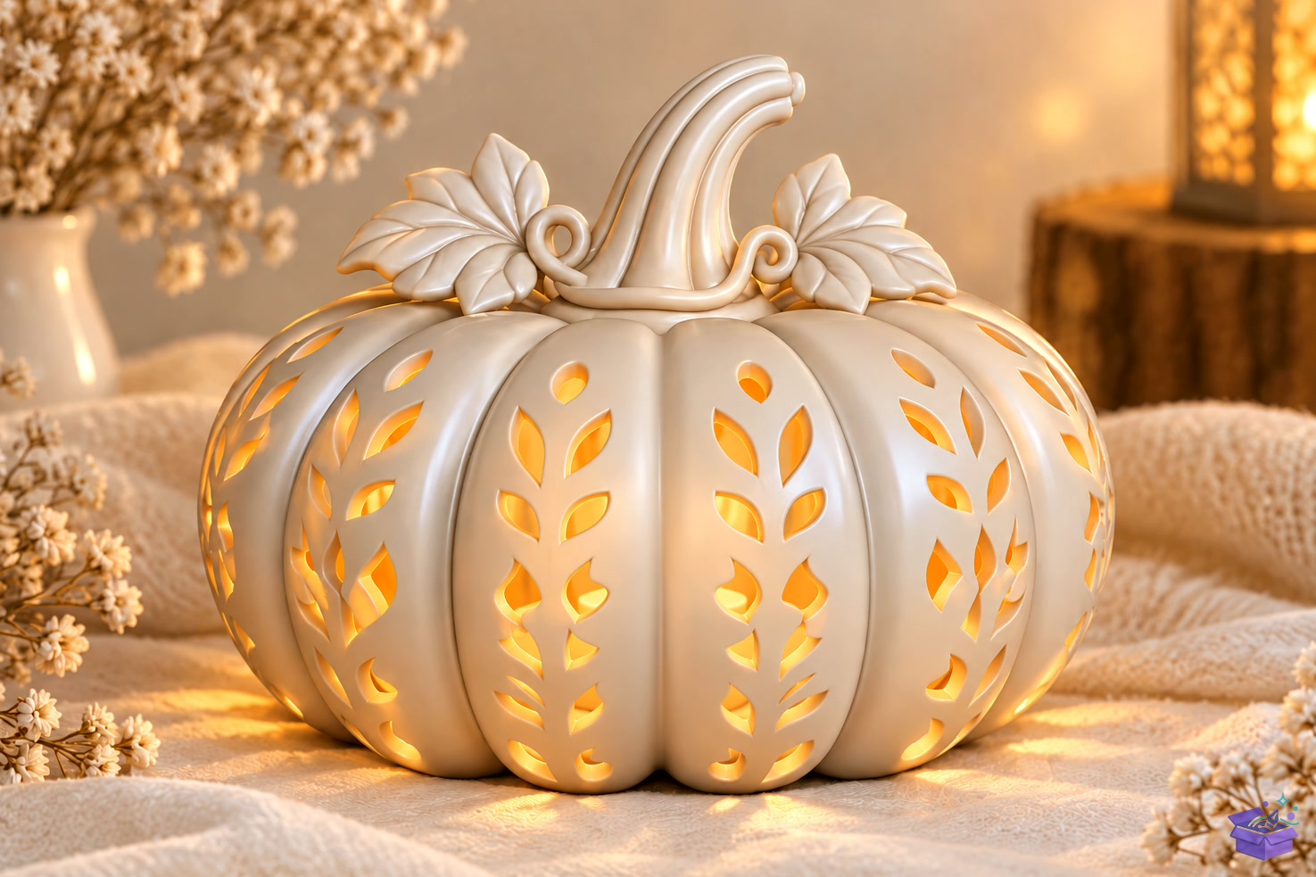 Pumpkin Fener STL - 3D Baskı ve Model Dosyası (STL, OBJ, 3MF) - detaylı önizleme 2