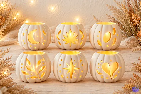 Pumpkin Mumluk STL - 3D Baskı ve Model Dosyası (STL, OBJ, 3MF) - 3D Baskı  İndir (STL, OBJ, 3MF)