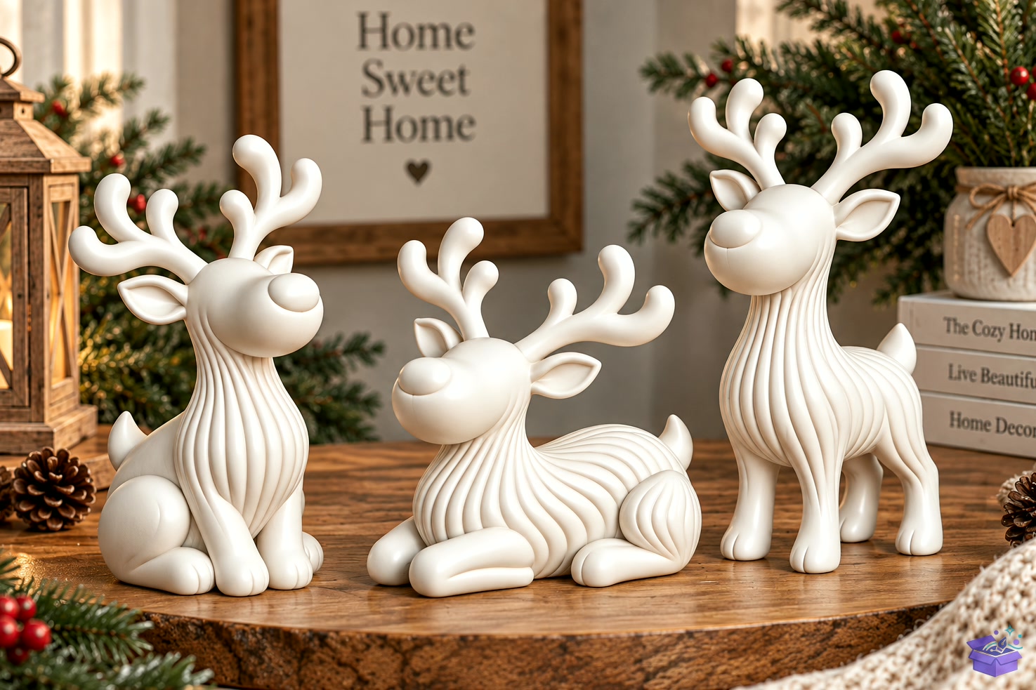 Yılbaşı Geyik Trio 3D Baskı Models - 3D Baskı ve Model Dosyası (STL, OBJ, 3MF) - detaylı önizleme 3