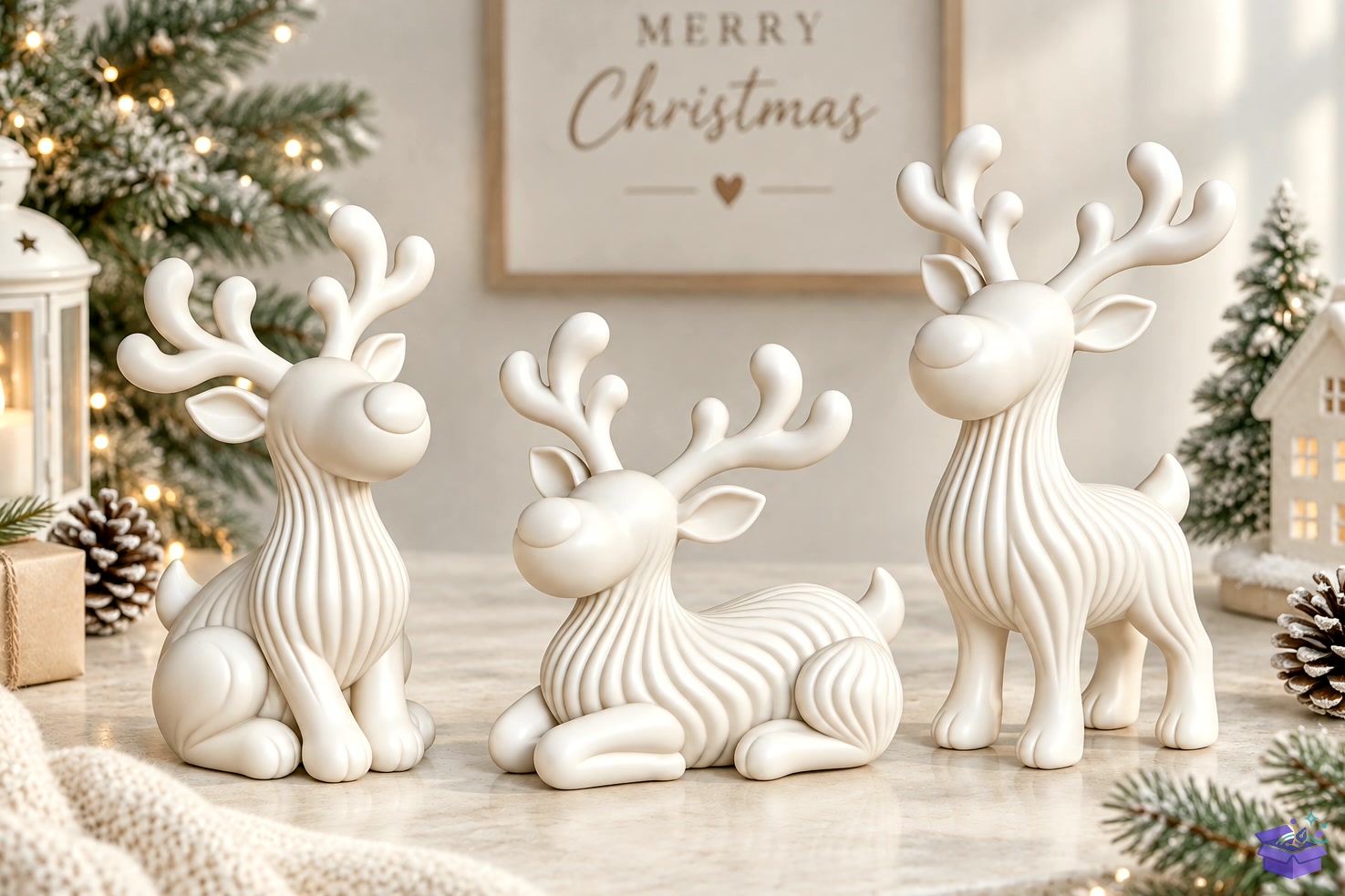 Yılbaşı Geyik Trio 3D Baskı Models - 3D Baskı ve Model Dosyası (STL, OBJ, 3MF) - detaylı önizleme 6
