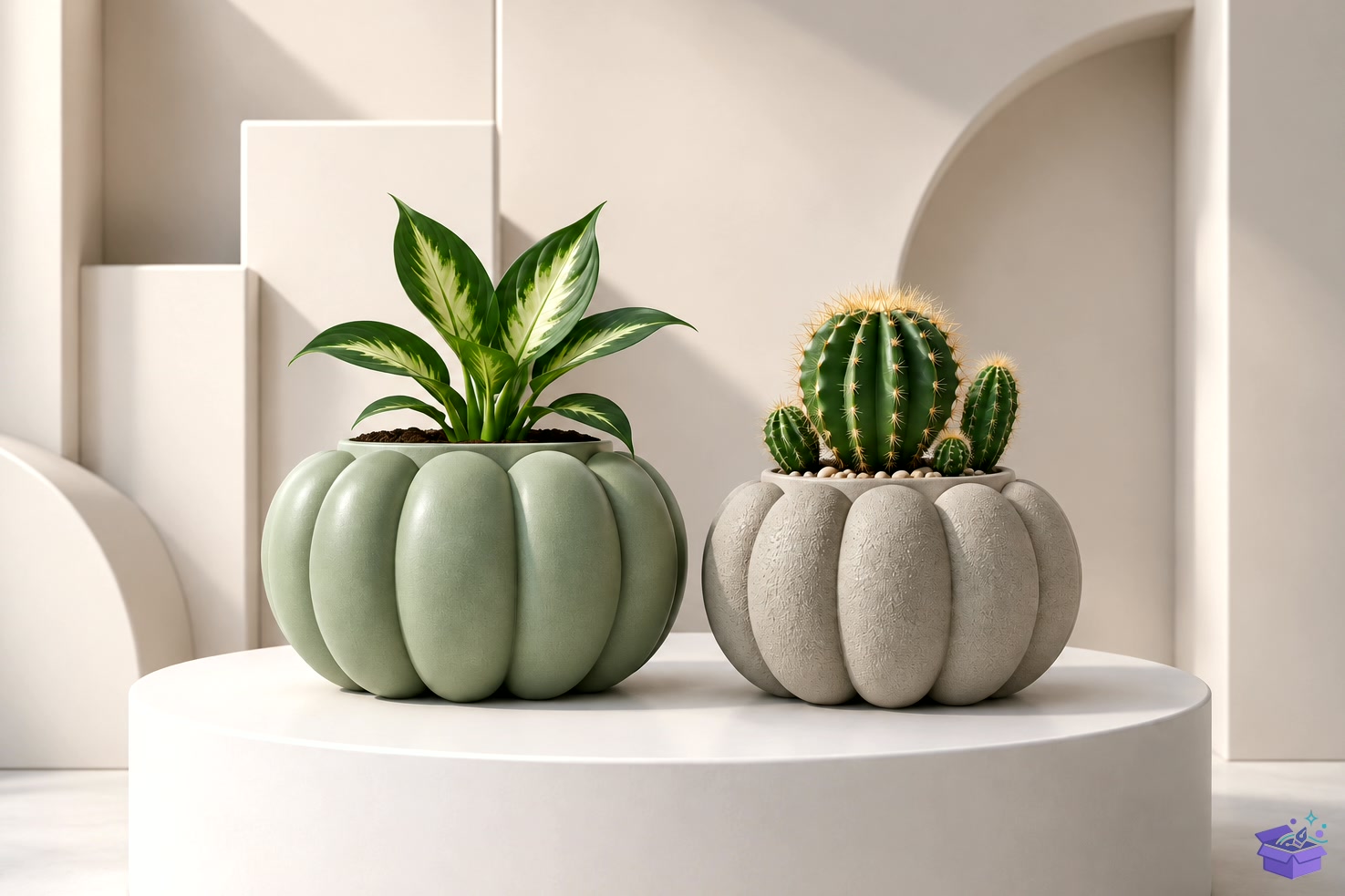 Pumpkin Bubble Saksı Tasarımı STL - 3D Baskı ve Model Dosyası (STL, OBJ, 3MF) - detaylı önizleme 2