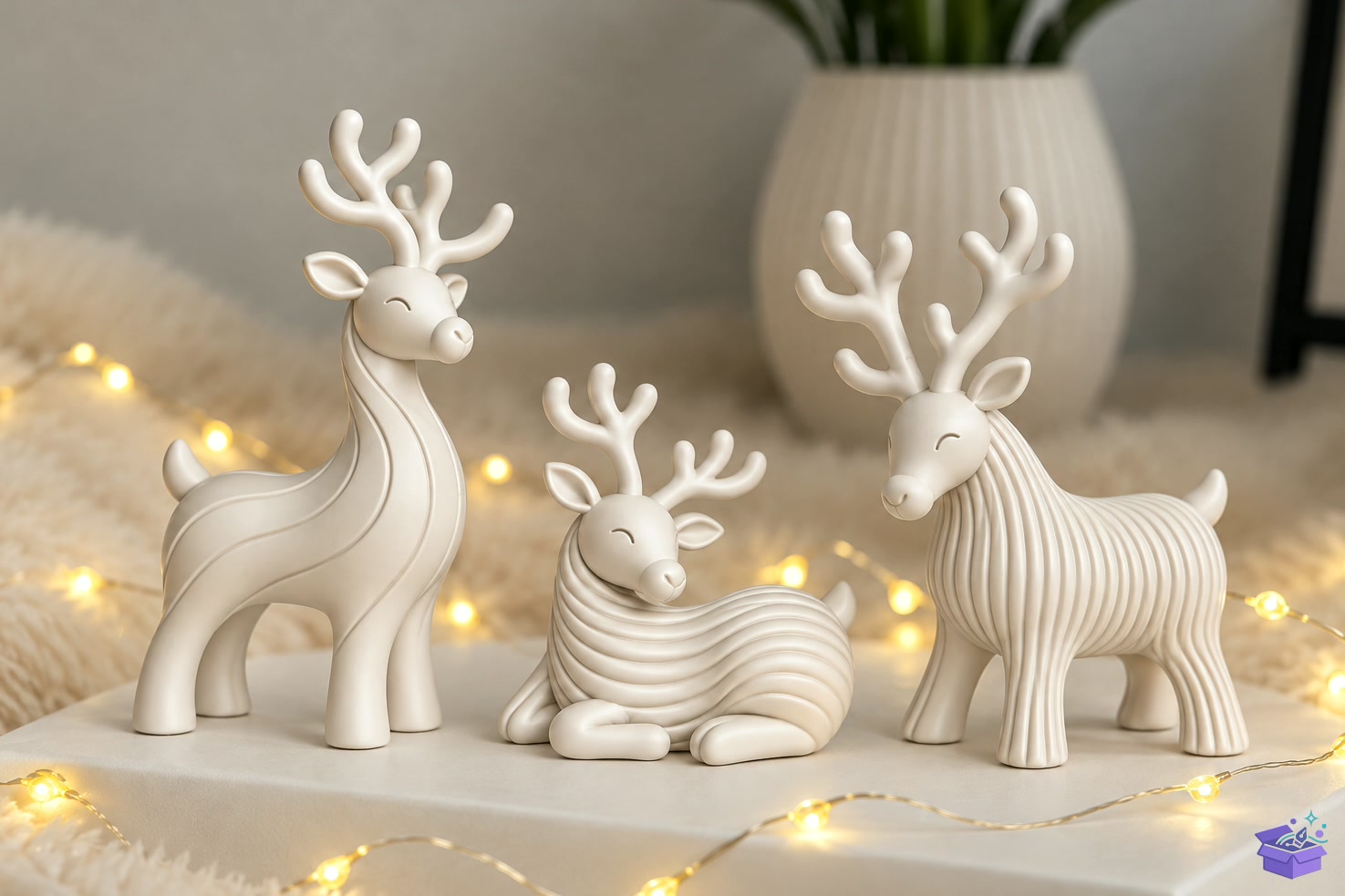 Ren Geyiği Trio STL Yılbaşı 3D Baskı - 3D Baskı ve Model Dosyası (STL, OBJ, 3MF) - detaylı önizleme 4