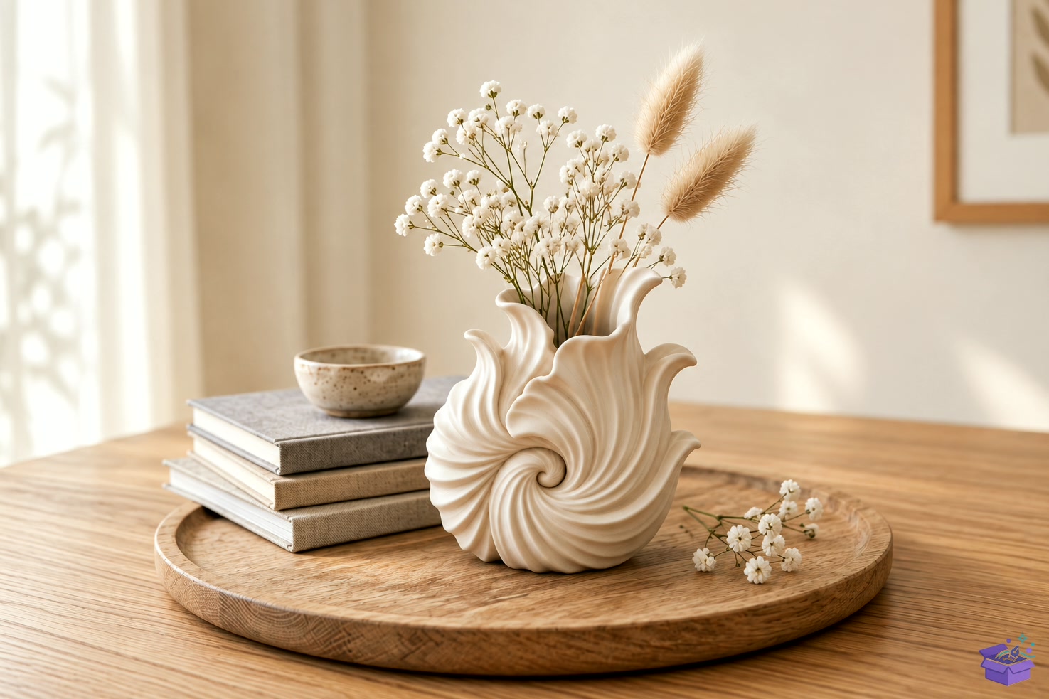 Seashell Vazo Tasarımı STL - 3D Baskı ve Model Dosyası (STL, OBJ, 3MF) - detaylı önizleme 2