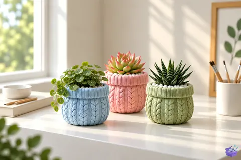 Knitted Mini Saksı Tasarımı STL File Cozy - 3D Baskı ve Model Dosyası (STL, OBJ, 3MF) - 3D Baskı  İndir (STL, OBJ, 3MF)