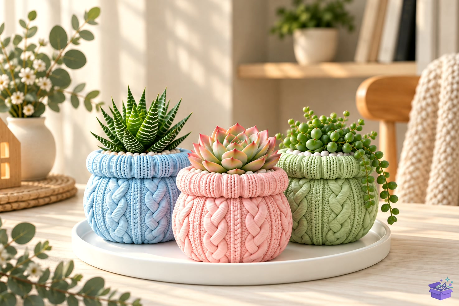 Knitted Mini Saksı Tasarımı STL File Cozy - 3D Baskı ve Model Dosyası (STL, OBJ, 3MF) - detaylı önizleme 3