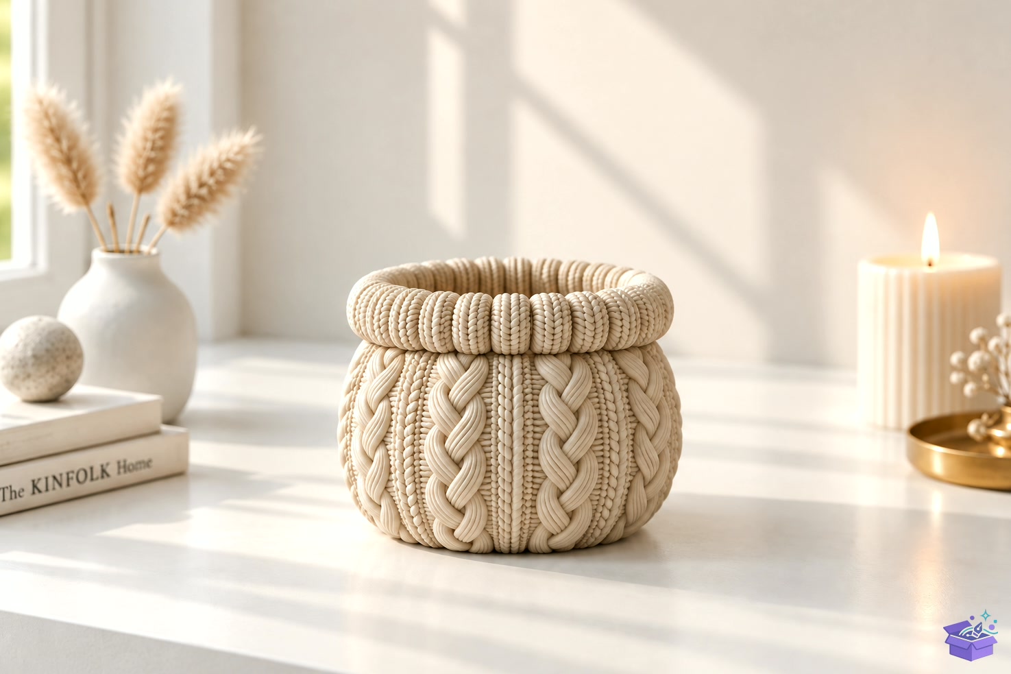 Knitted Mini Saksı Tasarımı STL File Cozy - 3D Baskı ve Model Dosyası (STL, OBJ, 3MF) - detaylı önizleme 6