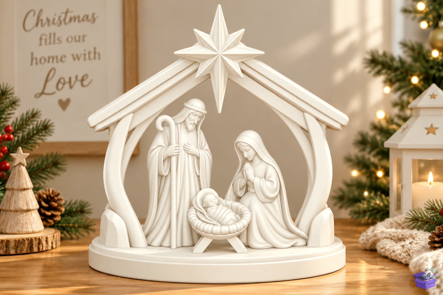 Yılbaşı Nativity STL 3D Baskı - 3D Baskı ve Model Dosyası (STL, OBJ, 3MF) - detaylı önizleme 4
