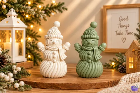 Snowman STL 3D Baskı Yılbaşı Decor - 3D Baskı ve Model Dosyası (STL, OBJ, 3MF) - 3D Baskı  İndir (STL, OBJ, 3MF)