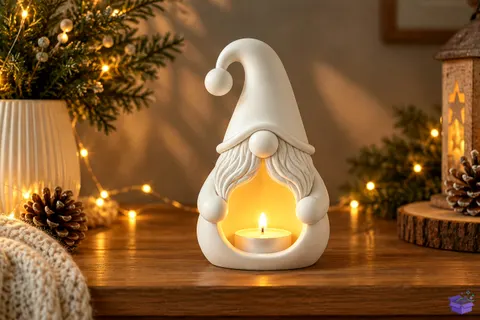 Yılbaşı Gnome Mumluk STL 3D - 3D Baskı ve Model Dosyası (STL, OBJ, 3MF) - 3D Baskı  İndir (STL, OBJ, 3MF)