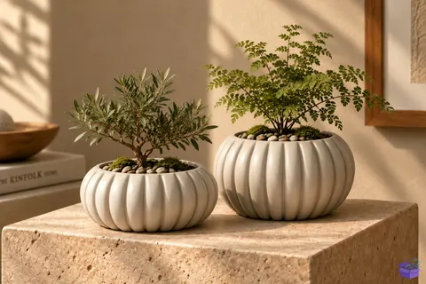 Ribbed Pumpkin Saksı Tasarımı STL - 3D Baskı ve Model Dosyası (STL, OBJ, 3MF) - 3D Baskı  İndir (STL, OBJ, 3MF)