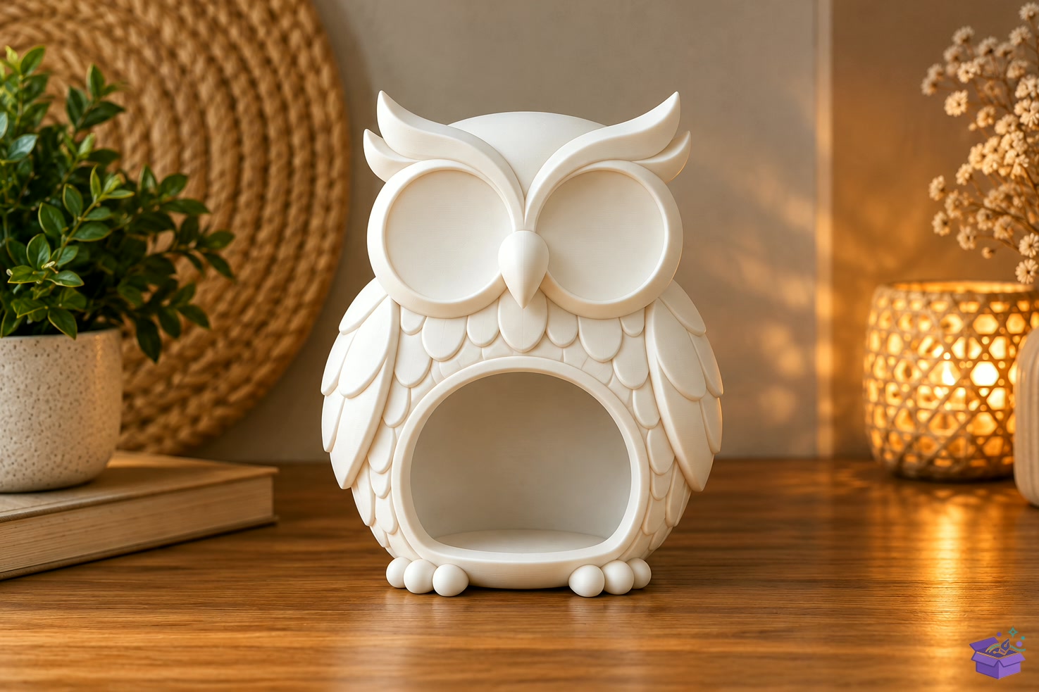 Owl Mumluk STL Yılbaşı Decor - 3D Baskı ve Model Dosyası (STL, OBJ, 3MF) - detaylı önizleme 3