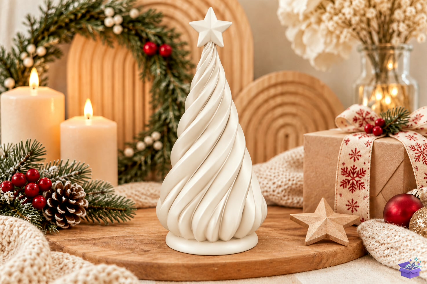 Twisted Yılbaşı Ağacı STL Holiday Decor - 3D Baskı ve Model Dosyası (STL, OBJ, 3MF) - detaylı önizleme 4