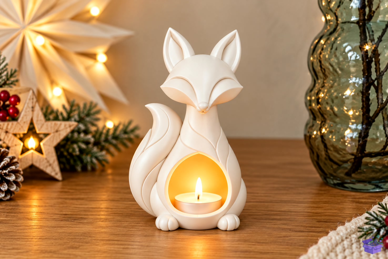 Fox Mumluk STL 3D Baskı Decor - 3D Baskı ve Model Dosyası (STL, OBJ, 3MF) - detaylı önizleme 2