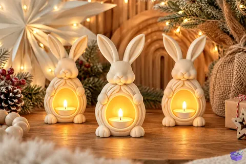 Bunny Mumluk STL 3D Baskı Decor - 3D Baskı ve Model Dosyası (STL, OBJ, 3MF) - 3D Baskı  İndir (STL, OBJ, 3MF)