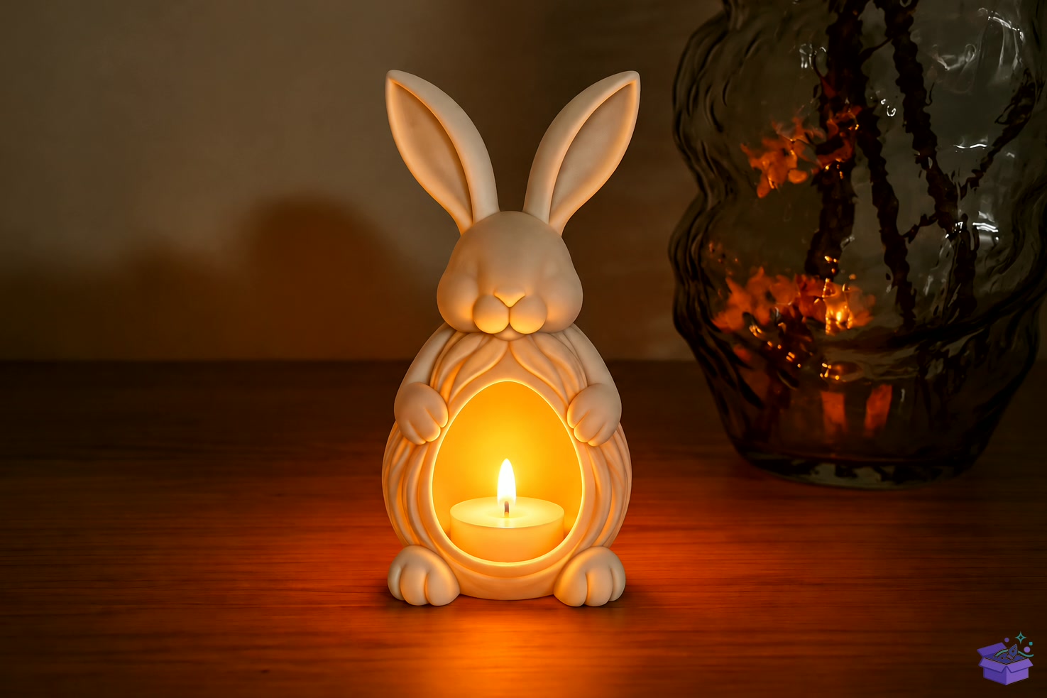 Bunny Mumluk STL 3D Baskı Decor - 3D Baskı ve Model Dosyası (STL, OBJ, 3MF) - detaylı önizleme 2