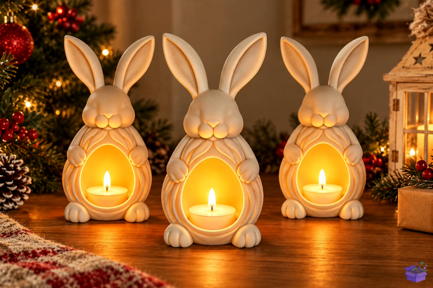 Bunny Mumluk STL 3D Baskı Decor - 3D Baskı ve Model Dosyası (STL, OBJ, 3MF) - detaylı önizleme 4