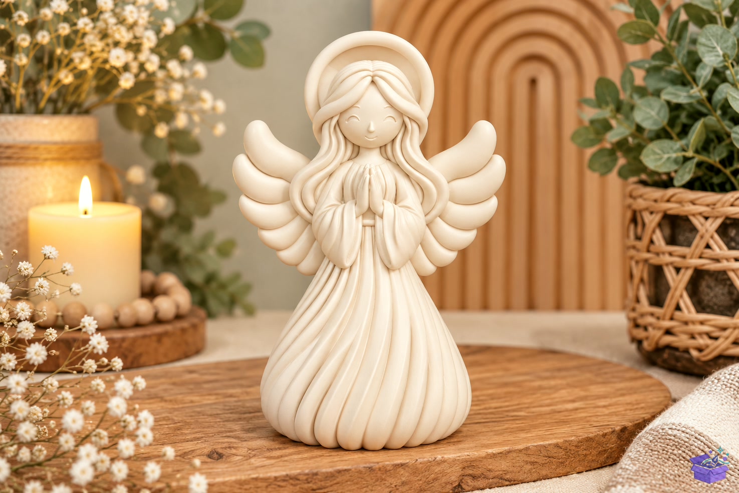 Praying Angel STL Guardian Angel 3D - 3D Baskı ve Model Dosyası (STL, OBJ, 3MF) - detaylı önizleme 4
