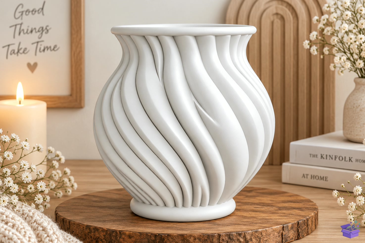 Twisted Çiçek Vazo Tasarımı STL 3D Baskı - 3D Baskı ve Model Dosyası (STL, OBJ, 3MF) - detaylı önizleme 3